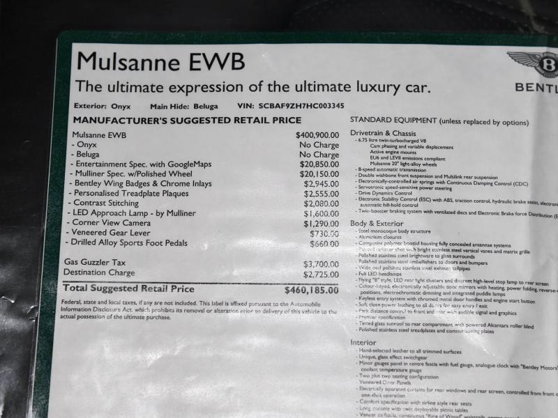Used 2017 Bentley Mulsanne Extended Wheelbase Extended Wheelbase | Gurnee, IL
