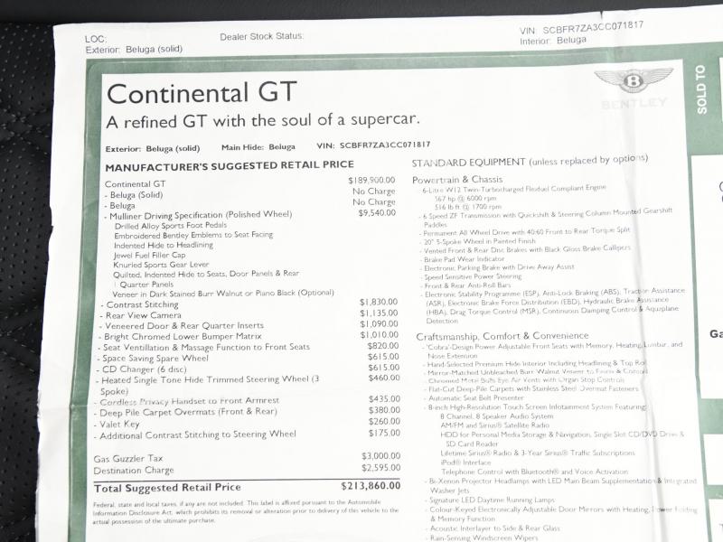 Used 2012 Bentley Continental GT  | Gurnee, IL